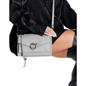 Rebecca Minkoff jean leather shoulder bag white womens crossbody purse